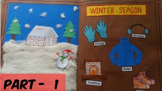 Winter season 3D chart  Things we use in winter season  winter season project for school [upl. by Desiri]