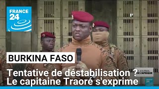 Burkina Faso  le capitaine Traoré dit avoir déjoué une tentative de déstabilisation [upl. by Anilehcim]