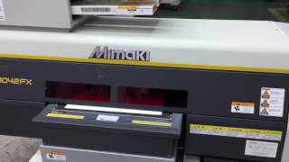 Mimaki UVプリンター UJF3042FX 動作確認動画 [upl. by Ceporah948]