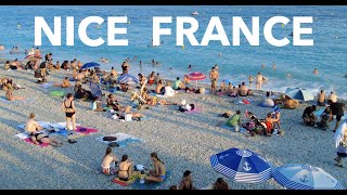 Nice France  Promenade des Anglais Nice Famous beach front 4K UHD 60 fps [upl. by Donielle]