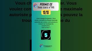 Permis CE  Fiche écrite 06 question 10 quiz questionnaire [upl. by Ainehta880]