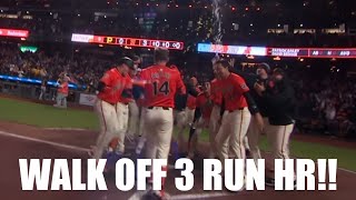 Patrick Bailey Hits a Walk Off 3 Run Home Run vs Pirates [upl. by Anwahsed]