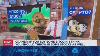 If you buy some bitcoin throw in some stocks as well says Jim Cramer [upl. by Melda]