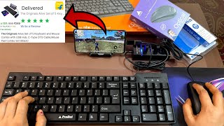 ₹500 keyboard mouse usb hub otg from flipkart  buy amp setup ⌨️ 🖱 in mobile for gaming free fire [upl. by Eselrahc]