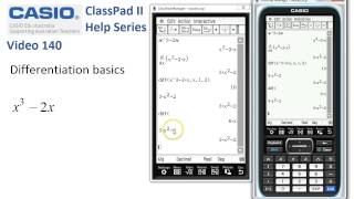 ClassPad Help 140  Differentiation Basics [upl. by Yssor]