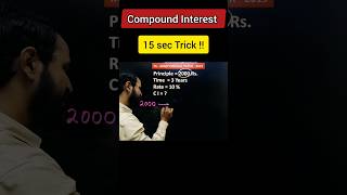 Compound interest Trick  Maths for SSC Railway Defence Exam profit and loss trick  mathshorts [upl. by Antonina461]