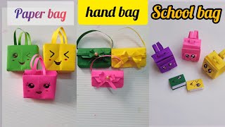 3 beautiful diy paper craft ideas paper bags papercraftsytvideos [upl. by Fiertz224]