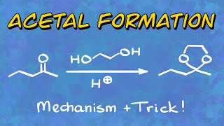 Acetal Formation Mechanism StepbyStep Explanation with a Quick Trick to Predict the Product [upl. by Drapehs]