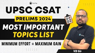 CSAT Syllabus Most Important Topics  Maths amp Reasoning Important Chapters UPSC CSAT  EduTap CSAT [upl. by Nodnab438]