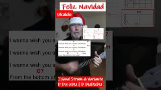 Feliz Navidad  Akkorde  Ukulele lernen  Play along mit Achim [upl. by Ecertal]