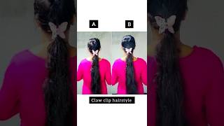 Try this claw clip hairstyle hack hair hairstyles hairtutorial ponytail hack summer shorts [upl. by Muir813]