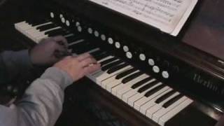 Bachs Short Prelude and Fugue in C  BWV 553 on a Berlin reed pump organ [upl. by Ardnak608]