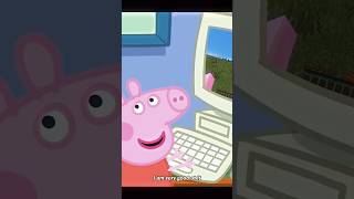 Peppa Pig Play Minecraft But Creeper Aw man🤣 minecraft shorts [upl. by Swinton]