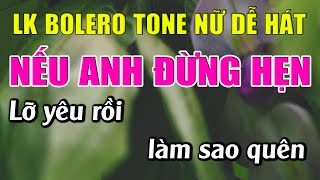 Liên Khúc Nếu Anh Đừng Hẹn Karaoke Tone Nữ Karaoke Hoàng Long Beat Mới [upl. by Siberson347]