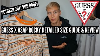 NEW GUESS X AAP ROCKY DETAILED SIZE GUIDE amp REVIEW [upl. by Ardnyk395]