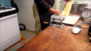 Making Fresh Pasta Using Pasta Machine  Part 2 [upl. by Malcah]