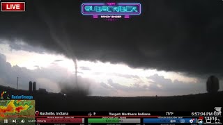 Rushville Indiana Tornado  Live Stream Archive [upl. by Ankney]