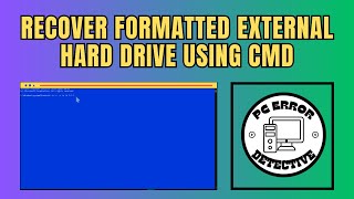 How to Recover Formatted External Hard Drive Using CMD [upl. by Ber]