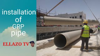 installation of GRP pipe [upl. by Yasu]