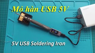 Mỏ hàn nhiệt mini USB 5V  5V USB soldering iron [upl. by Silvio]