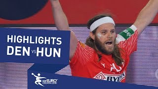 Highlights  Denmark vs Hungary  Mens EHF EURO 2018 [upl. by Suraved]