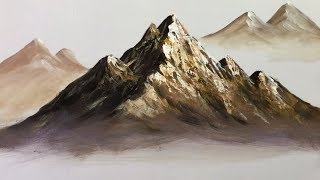 Paint Mountains With Acrylic Paints  lesson 1 [upl. by Ezmeralda]