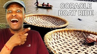 My First Coracle Boat Experience Would You Ride a Coracle Hampi Old City [upl. by Noynek]