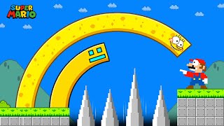 Super Mario Bros But When Geometry Dash vs SpongeBob Square in RACE MODE [upl. by Chester182]