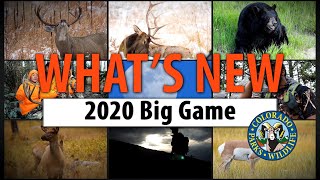 Whats New 2020 Colorado BigGame Hunting [upl. by Oringa78]