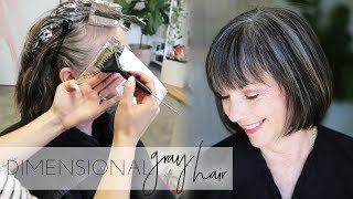 How to add dimension back into Natural Gray Hair Color  Transition to Gray Hair Naturally [upl. by Aifos888]