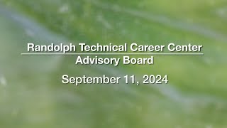 Randolph Technical Career Center School Board  September 11 2024 RTCC [upl. by Lydon921]