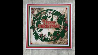 Sentimentally Yours Festive Collection Fancy Frames  Holly Frame Wreath [upl. by Tdnarb]