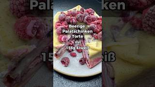 Beerige Palatschinken Torte mit 156g Eiweiß 🫐💪🏼🍓 [upl. by Assirral]