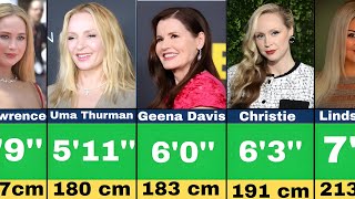 Top 40 tallest actresses in Hollywood and their height  Comparison [upl. by Yaya]