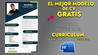 ¡Cómo hacer un Curriculum 2024 Profesional en Word  Obtén Plantilla Gratuita [upl. by Lidstone692]