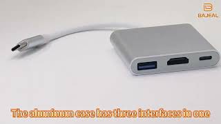 USB CType C to HDMI Adapter Thunderbolt 3 to HDMI Hub USBC Digital AV Multiport AdapterConverte [upl. by Julieta]