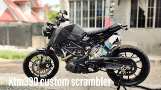 Building ktm390 BratScrambler bike final video [upl. by Nhguav]