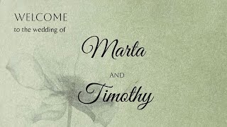 Wedding Ceremony of Marta and Timothy Dabbs￼ [upl. by Erida]