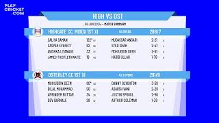 Highgate CC Middx 1st XI v Osterley CC 1st XI [upl. by Perr]