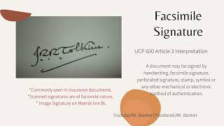 Facsimile Signature  UCP 600  Article 03  Interpretations [upl. by Ayidah]