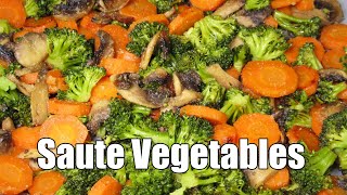 Sauteed VegetablesVeggie Recipe  Sauteed Broccoli Carrots Mushrooms with Garlic  HomeyCircle [upl. by Oiznun]