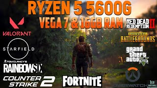 AMD Ryzen 5 5600G Vega 7 amp 16GB RAM  Test in 25 Games in Late 2023 1366x768p [upl. by Mathis]