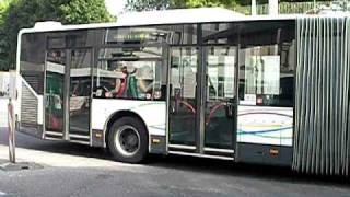 801247 MercedesBenz O530 G Citaro GNV et Van Hool A330 quittant la gare [upl. by Assetak903]