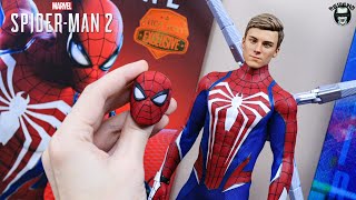 Hot Toys Marvel’s SpiderMan 2  Advanced Suit 20  PS5 Peter Parker Custom Head Unboxing Review [upl. by Aiva]