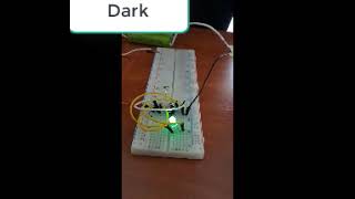 Demo dark detector using 555timer and LDR sensor [upl. by Greer]