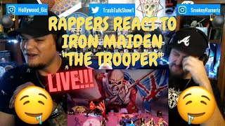 Rappers React To Iron Maiden quotThe Trooperquot LIVE [upl. by Nedyrb633]