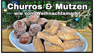 Churros amp Mutzen selber machen  wie auf dem Weihnachtsmarkt  gemacht im Dutch Oven [upl. by Notlad919]