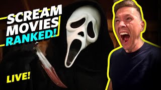 Ranking Every Scream Movie From Best to Worst  Halloween Live Stream [upl. by Aiket]