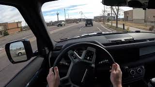 2024 Land Rover Defender 110 P400 S 30L Town Drive POV [upl. by Yeniar]