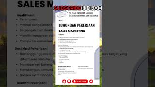 INFO LOKER SMASMK TERBARU cv sari pratama mandiri lowonganpekerjaan lowongan job [upl. by Doowle]